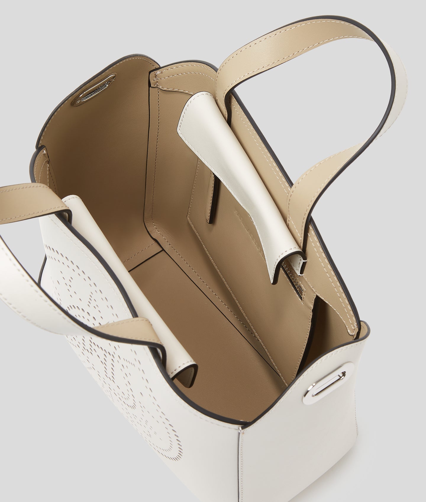 Karl Lagerfeld- K/Circle Perforated Small Tote Bag