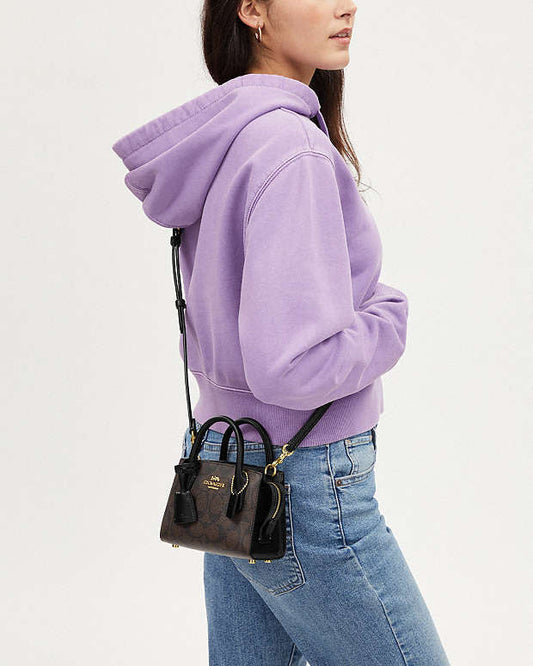 Coach Andrea Mini Carryall In Signature Canvas Coach