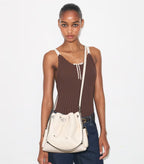 Tory Butch Charlie Quilted Drawstring Shoulder Bag