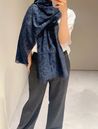 Loewe Scarf in wool, cotton and silk blend