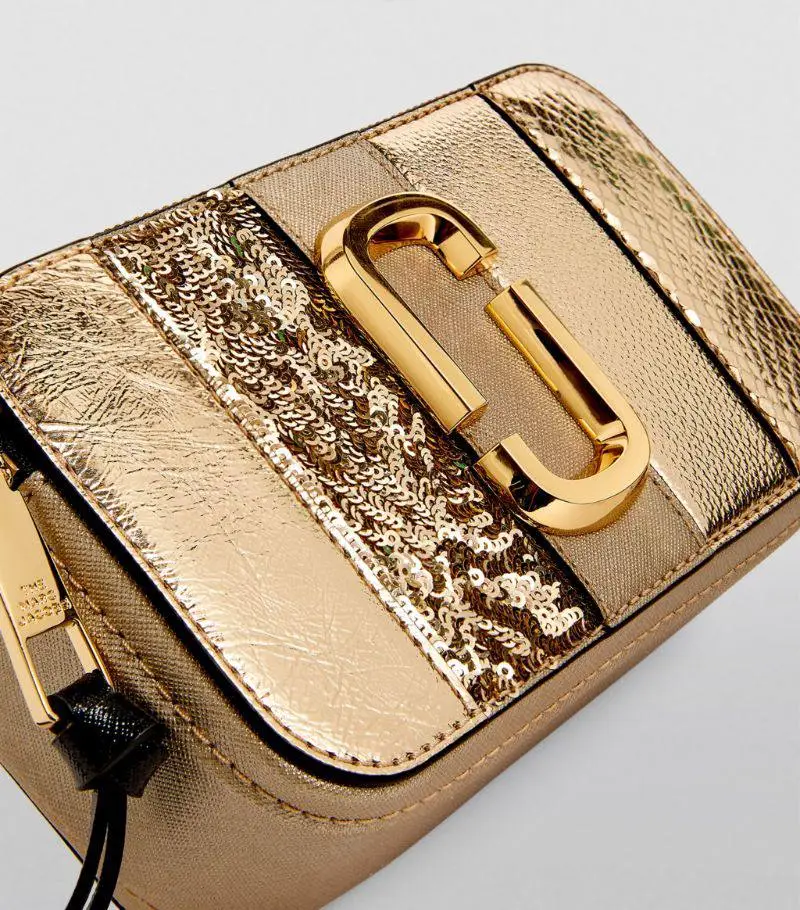 The Marc Jacobs Snapshot Cross-Body Bag Patchwork Metallic Gold