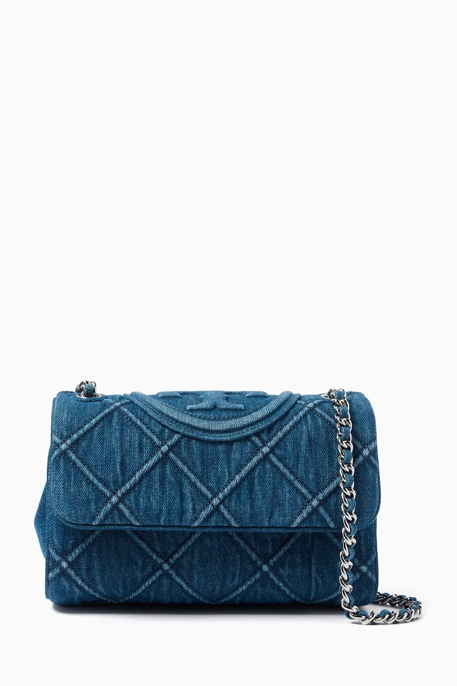 Tory Burch- Small Fleming Convertible Shoulder Bag in Denim