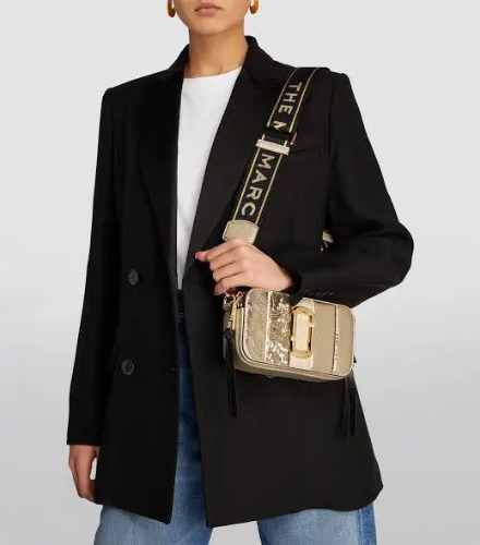 The Marc Jacobs Snapshot Cross-Body Bag Patchwork Metallic Gold