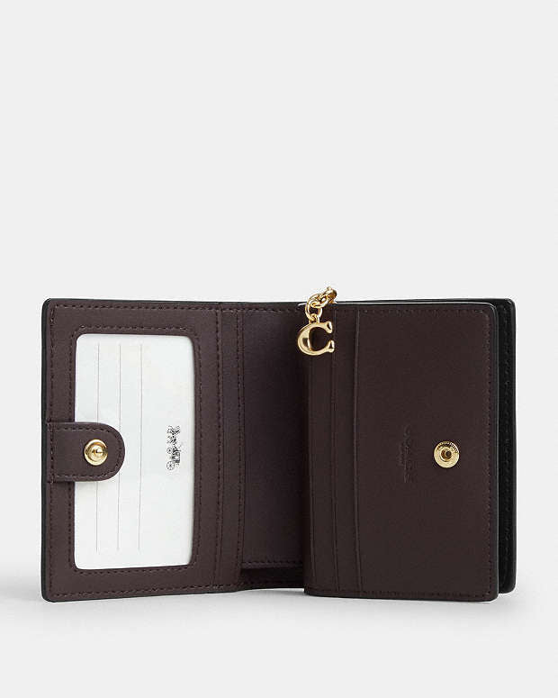 Coach Snap Wallet In Signature Canvas