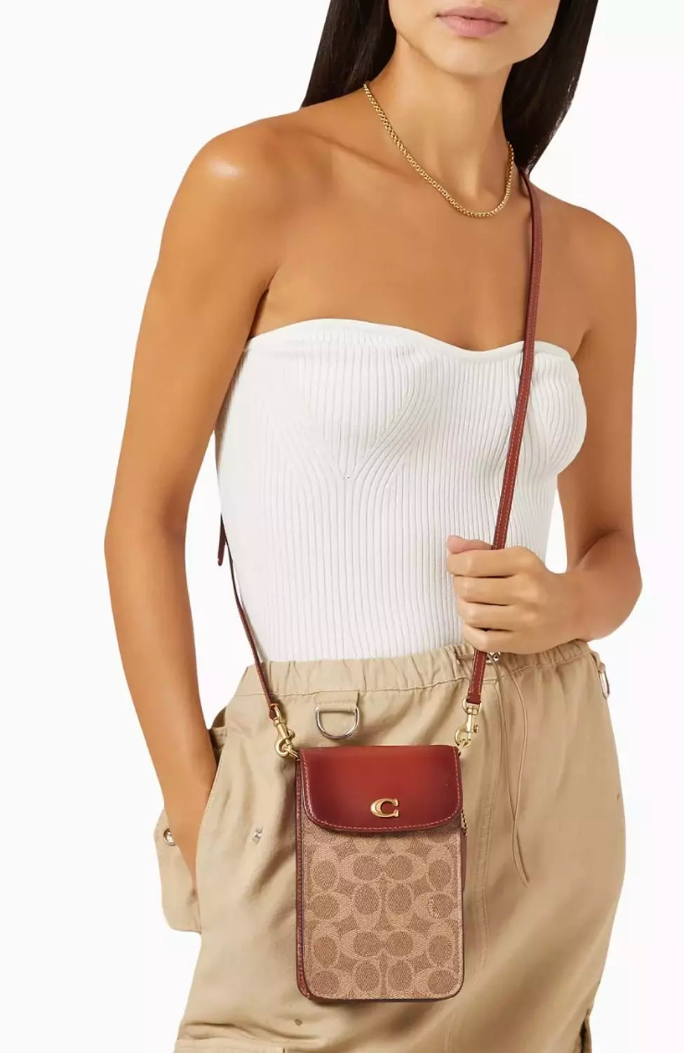 Coach Phone Crossbody Bag in Signature Canvas