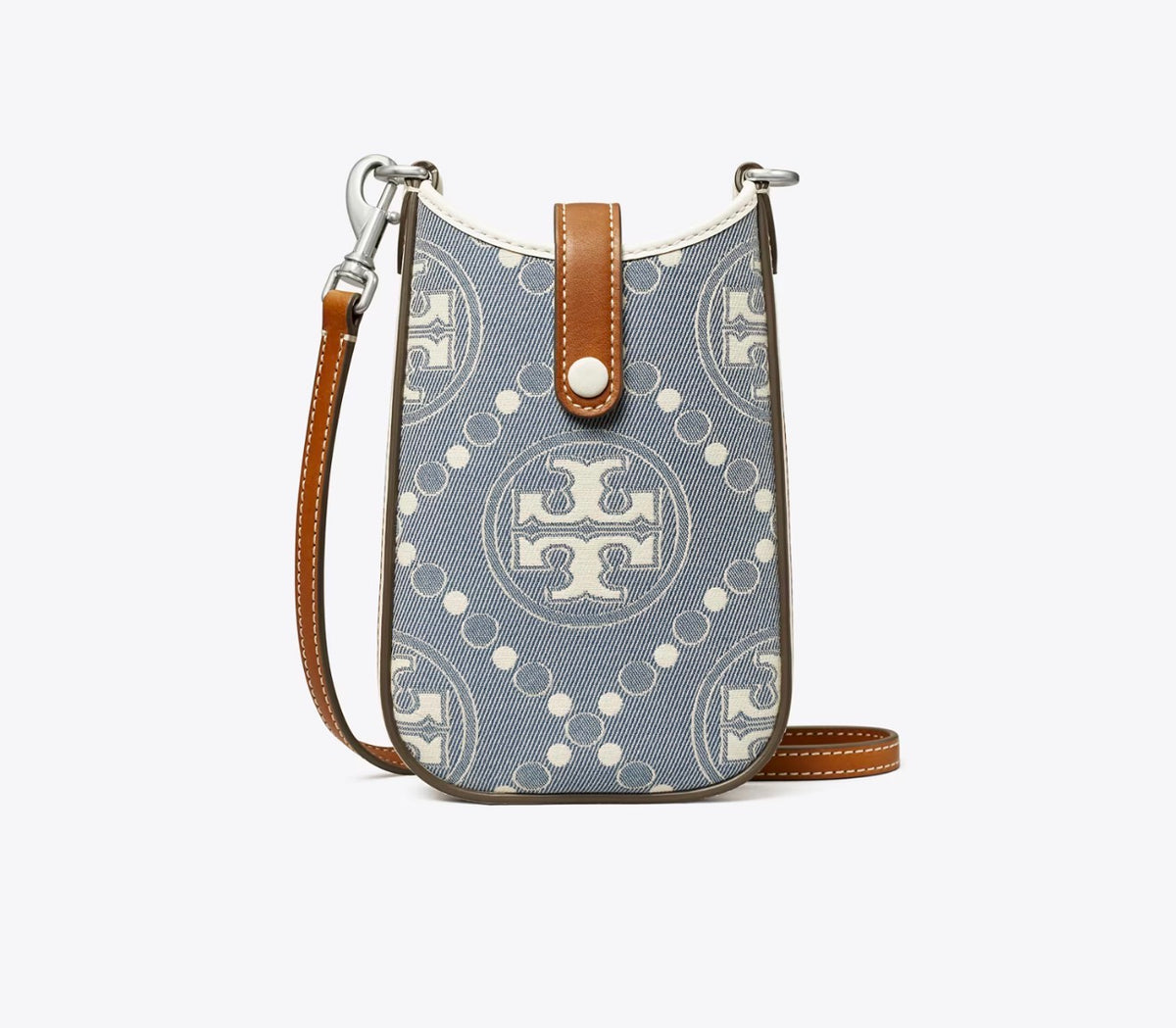 Tory Burch Monogram Denim Phone Crossbody
