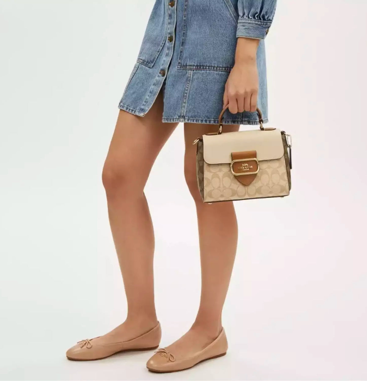 Coach Morgan Top Handle Satchel Bag In Blocked Signature Canvas
