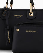 Emporio Armani Small Myea Shopper Bag With Deer Print