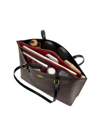 Coach Mollie Tote In Signature Canvas - Dark Brown