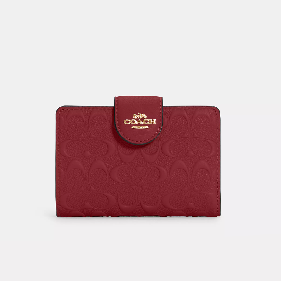 Coach Women's Medium Corner Zip Wallet In Signature Leather