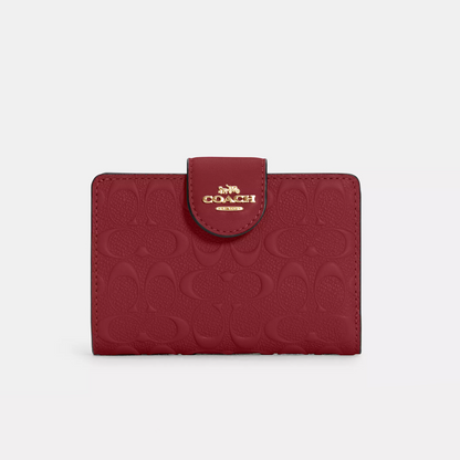 Coach Women's Medium Corner Zip Wallet In Signature Leather
