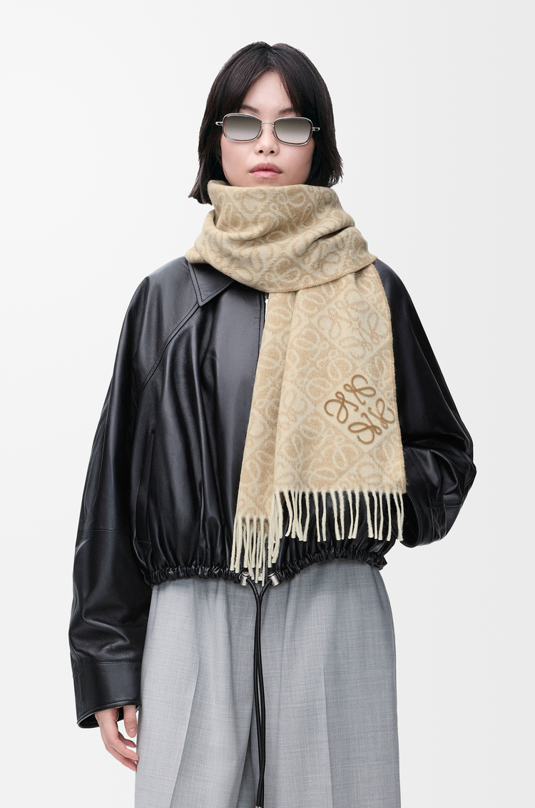 Loewe Anagram scarf in wool and cashmere