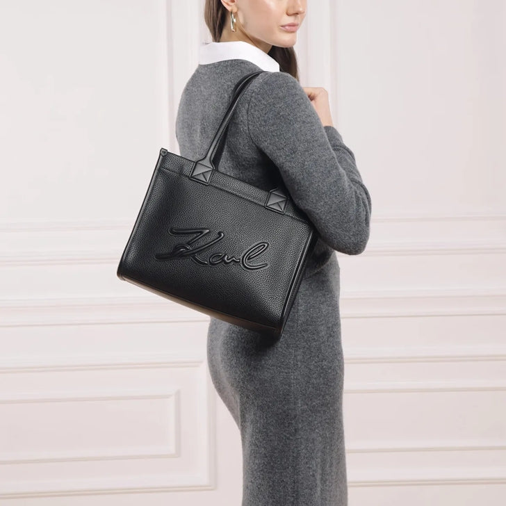 Karl Lagerfeld -Skuare Grainy Medium Tote Bag