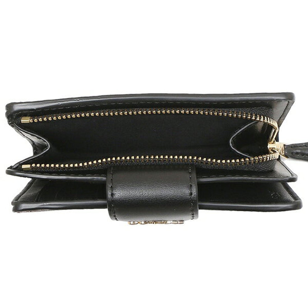 Coach Medium Corner Zip Wallet In Signature Canvas dark brown