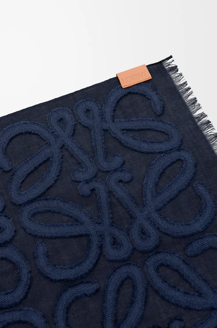 Loewe Scarf in wool, cotton and silk blend