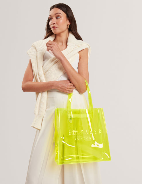 Ted Baker Yellow Large Sheicon Transparent Icon Bag
