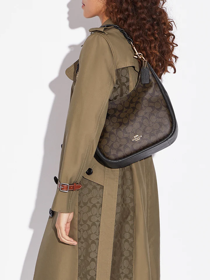 Coach Jules Hobo In Signature Canvas