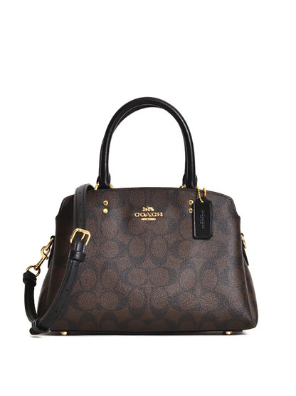 Coach Mini Lillie Carryall Signature Brown Black