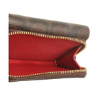 Coach Small Trifold Wallet In Signature Canvas Brown Red