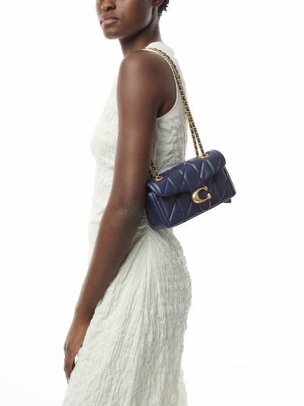 Coach Tabby 20 Shoulder Bag With Quilting in Navy