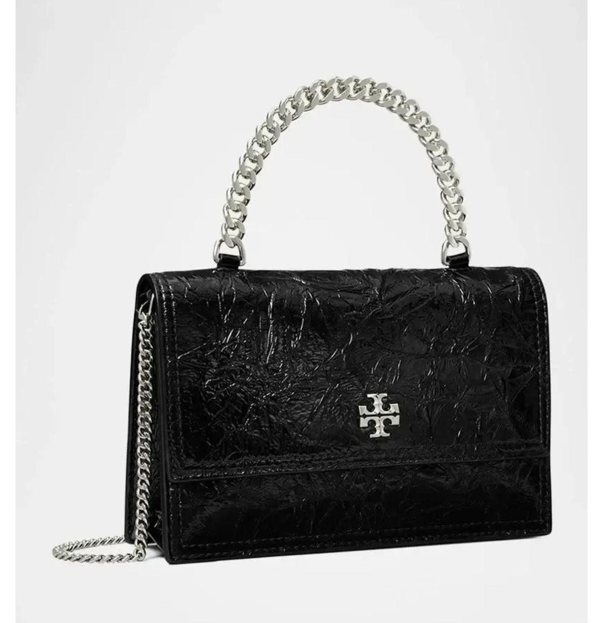 Tory Burch Women Kira Mini Deconstructed Leather Top-Handle Bag