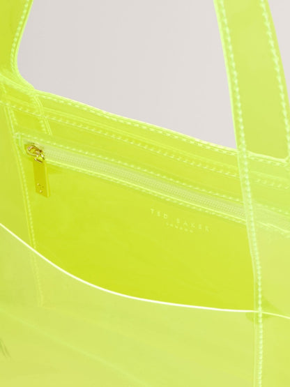 Ted Baker Yellow Large Sheicon Transparent Icon Bag