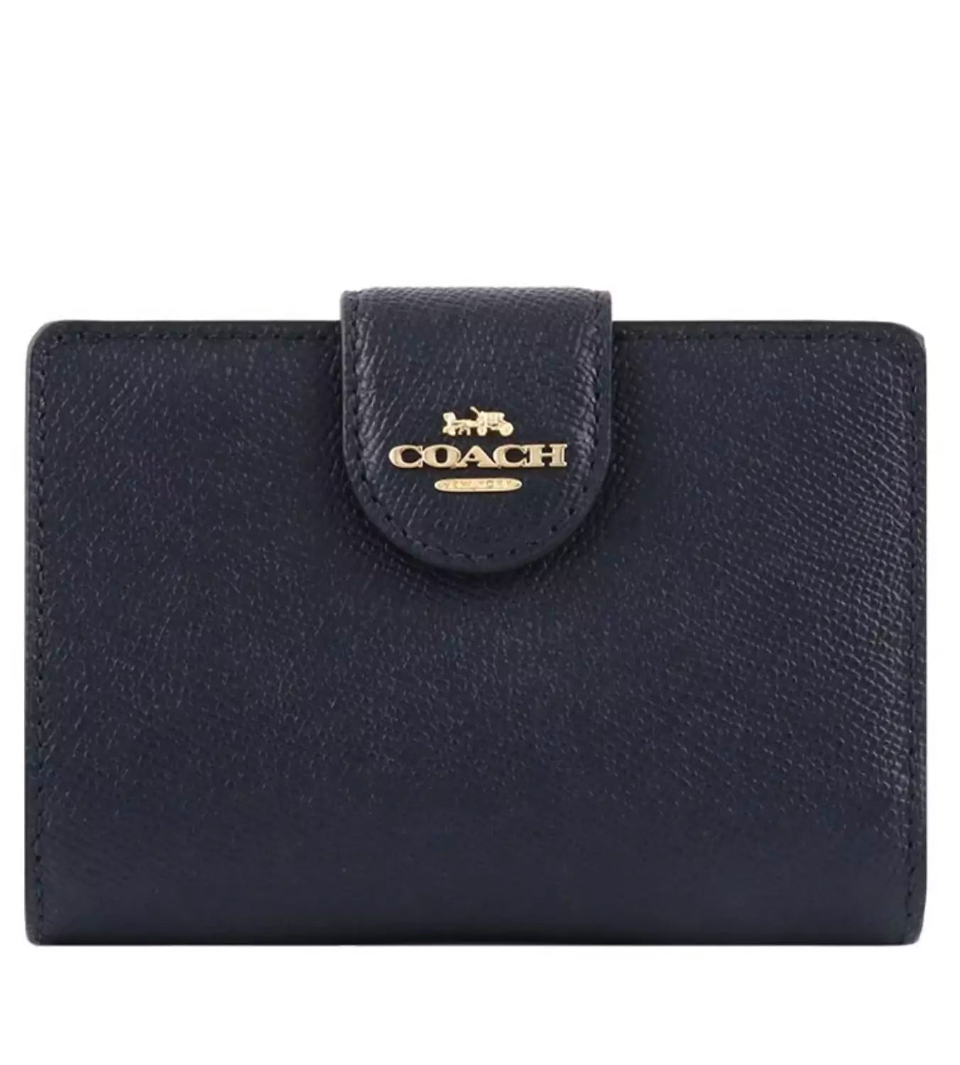 Coach Medium Corner Zip Wallet - Navy