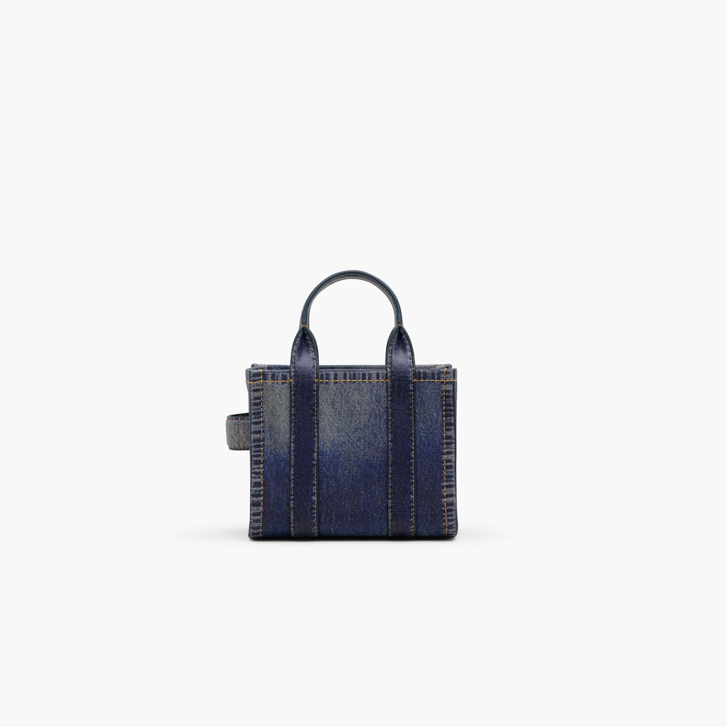 Marc Jacobs The Denim-Printed Leather Micro Tote Bag