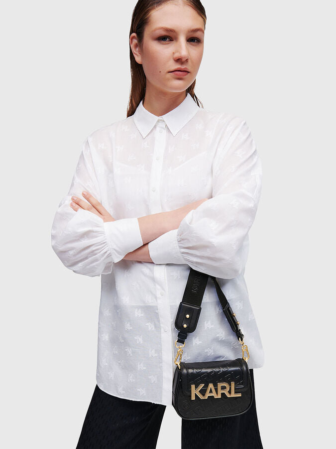 Karl Lagerfeld - K/Letters black bag with logo accent