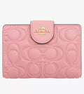 Coach Medium Corner Zip Wallet With Signature Leather