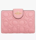 Coach Medium Corner Zip Wallet With Signature Leather