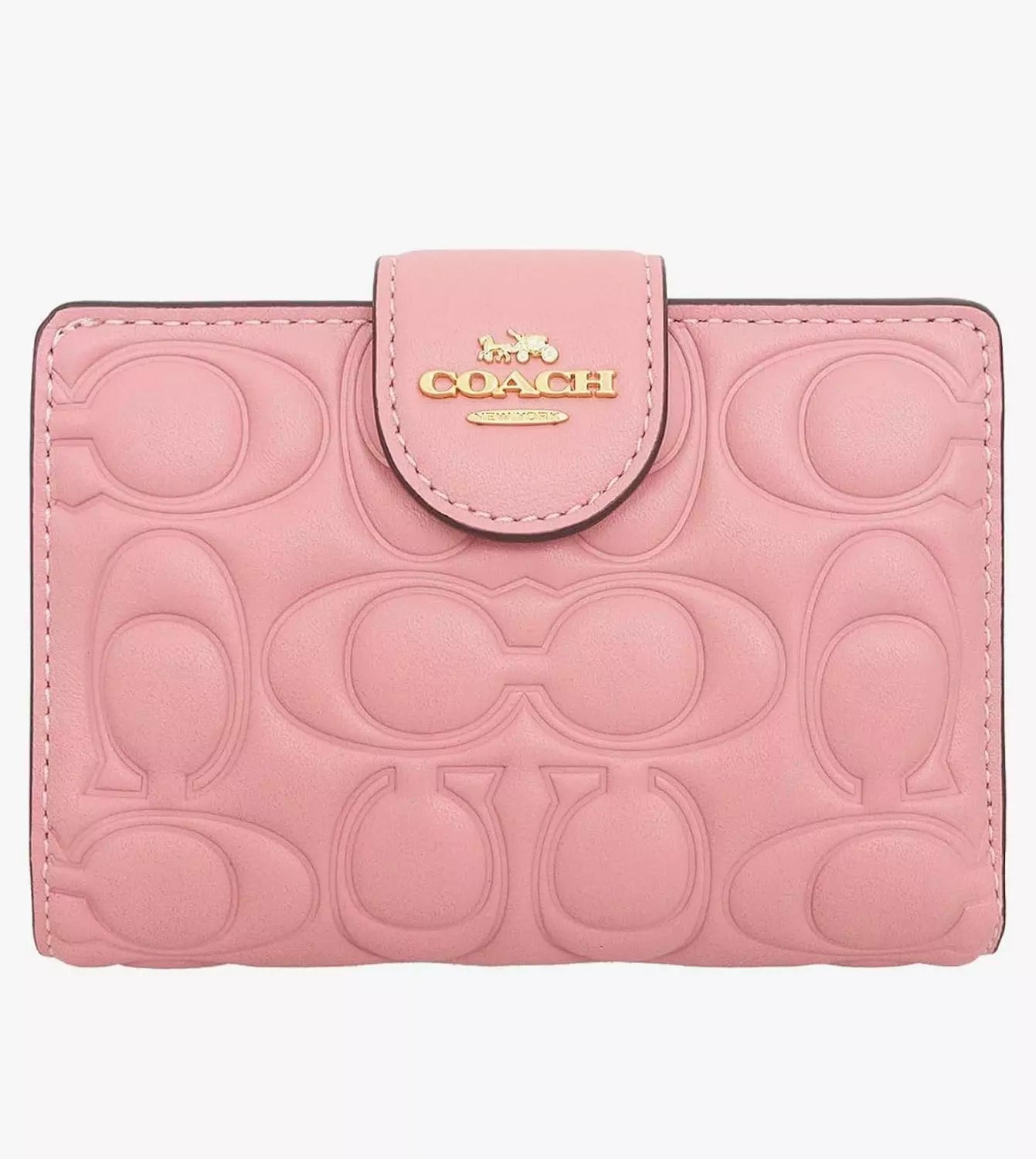 Coach Medium Corner Zip Wallet With Signature Leather