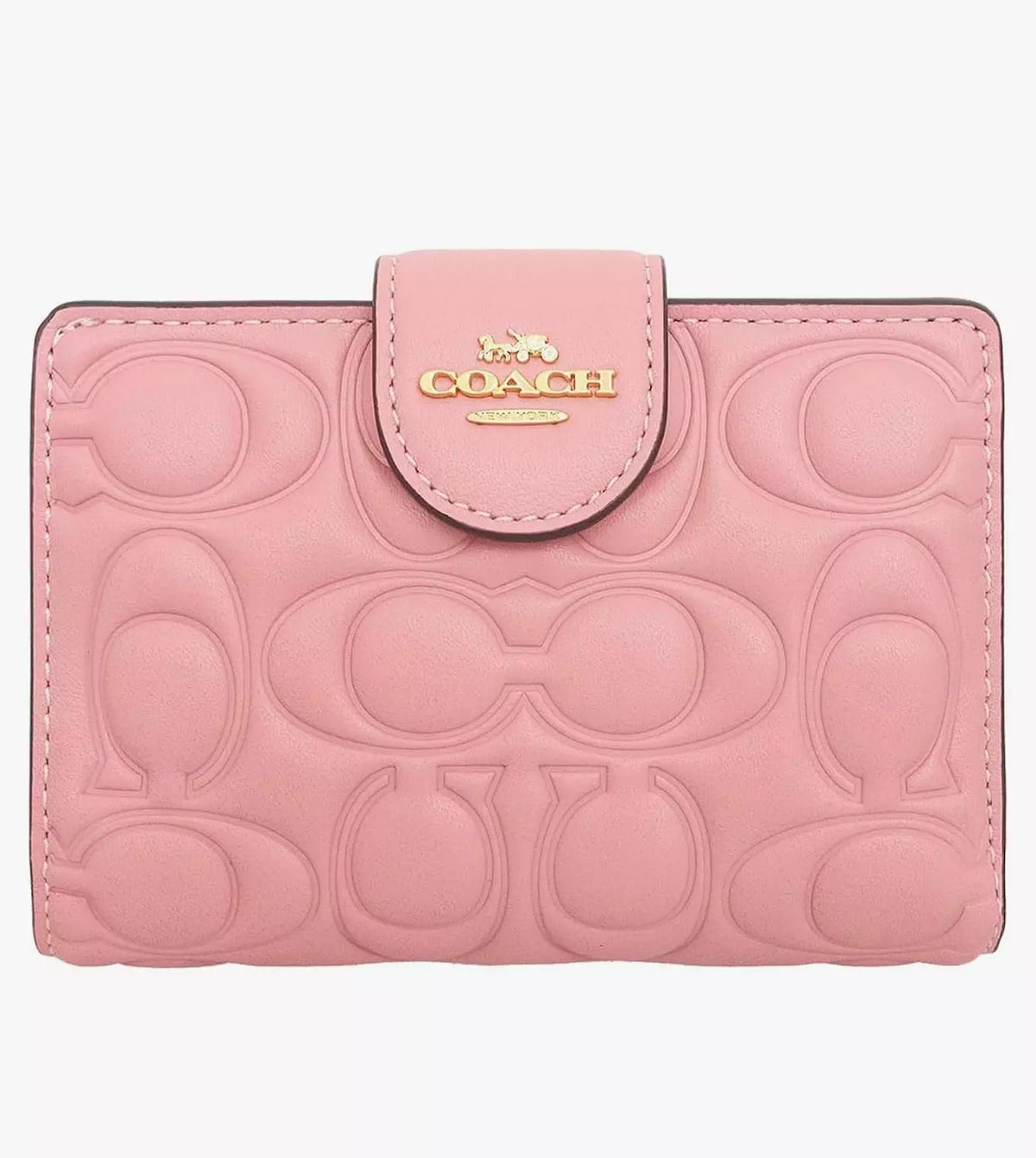 Coach Medium Corner Zip Wallet With Signature Leather