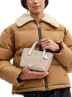 Coach City Mini Tote Bag In Signature Canvas Sand/Chalk