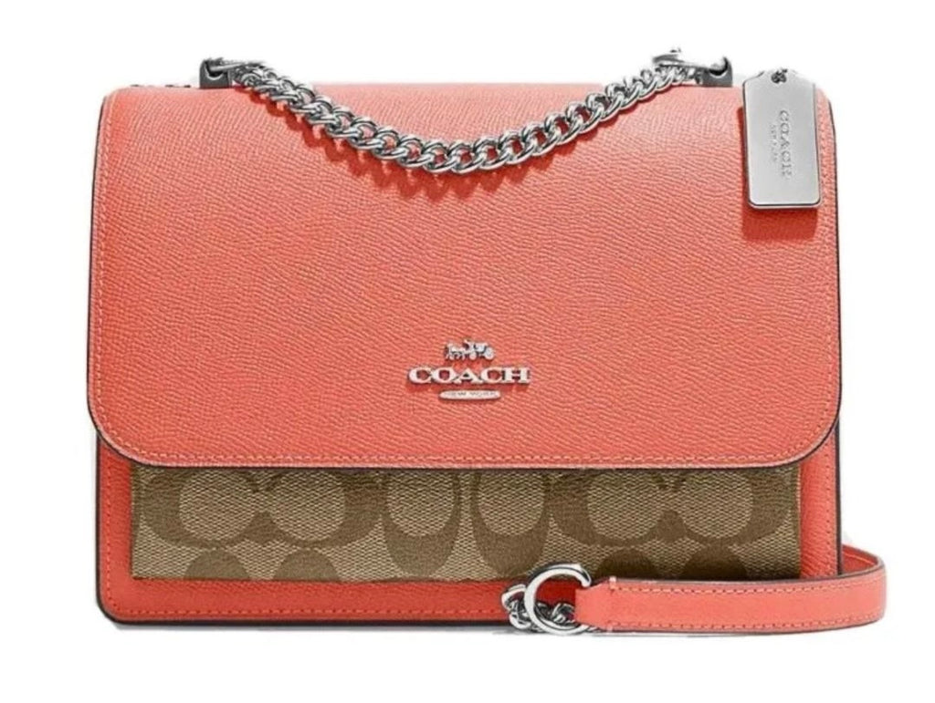 Coach Klare Crossbody In Signature Canvas r Khaki Tangerine