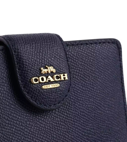 Coach Medium Corner Zip Wallet - Navy