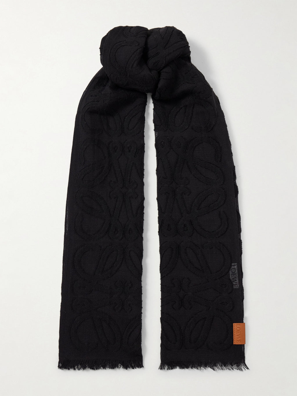 Loewe Scarf in wool, cotton and silk blend
