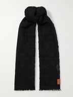 Loewe Scarf in wool, cotton and silk blend