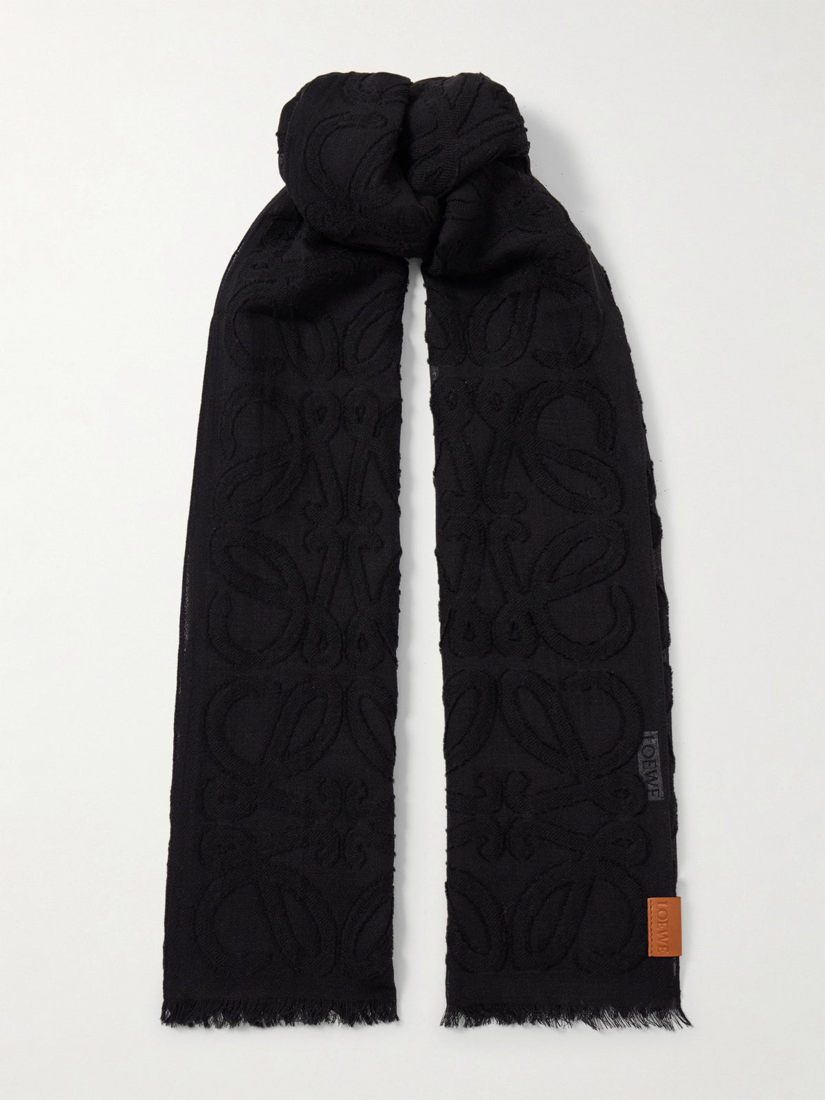 Loewe Scarf in wool, cotton and silk blend