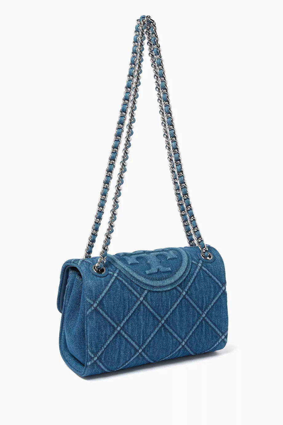 Tory Burch- Small Fleming Convertible Shoulder Bag in Denim