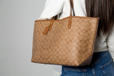Coach Reversible City Tote Handbag In Camel