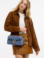 Coach Quilted Tabby Shoulder Bag Denim