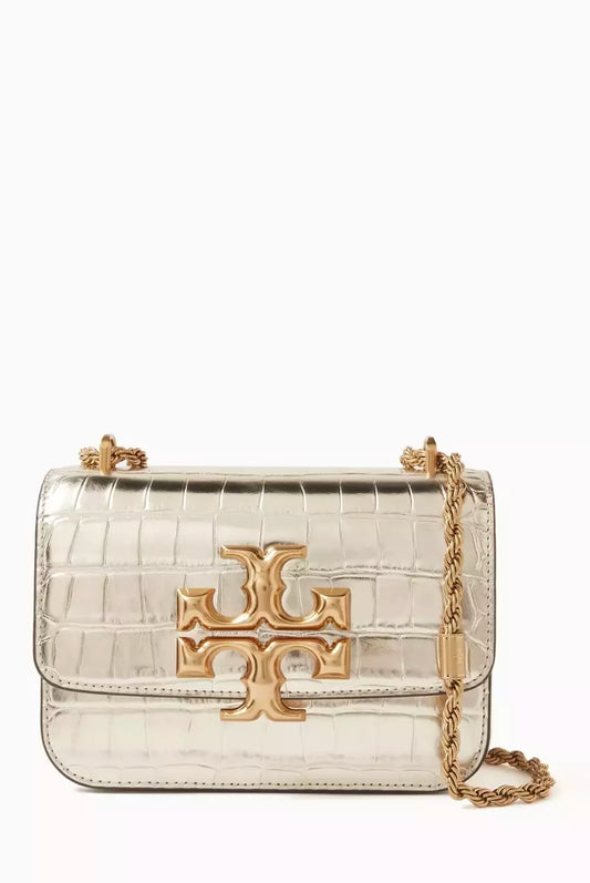 Tory Burch Small Eleanor Bag in Croc-embossed Leather