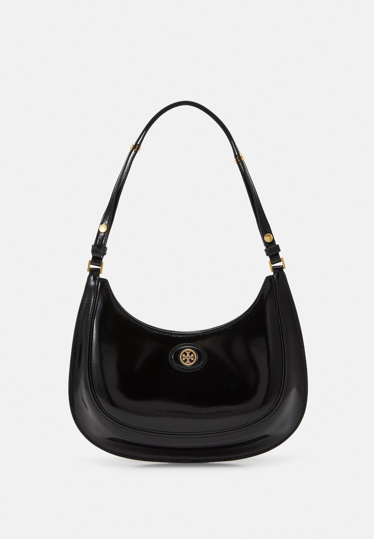 Tory Burch
Robinson Convertible Crescent Shoulder Bag in Patent Leather