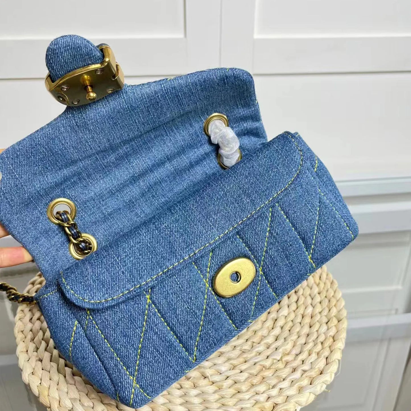 Coach Quilted Tabby Shoulder Bag Denim