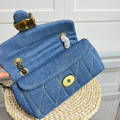 Coach Quilted Tabby Shoulder Bag Denim