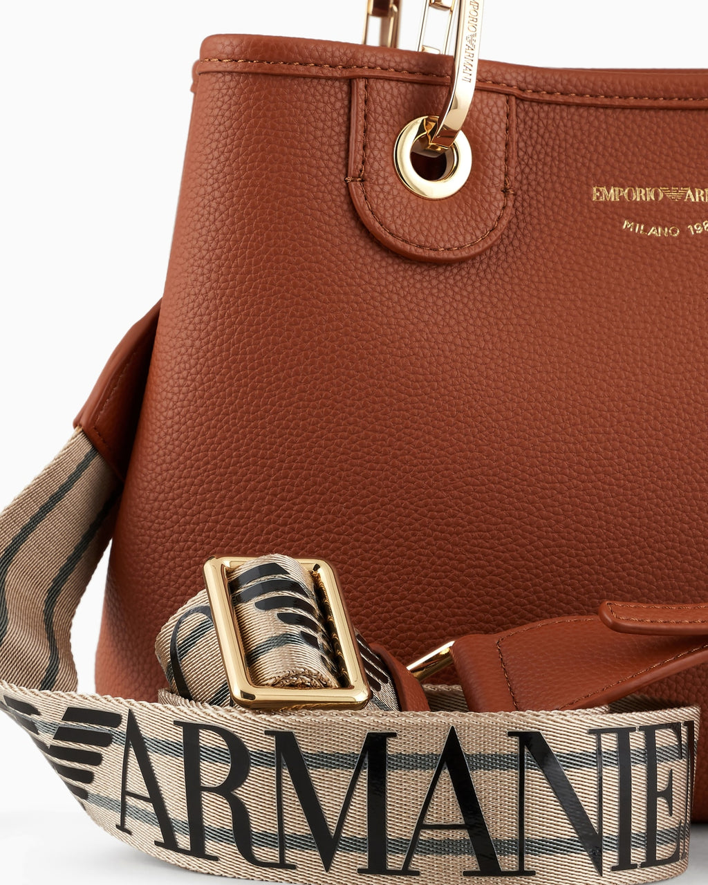 Emporio Armani Small Myea Shopper Bag With Deer Print
