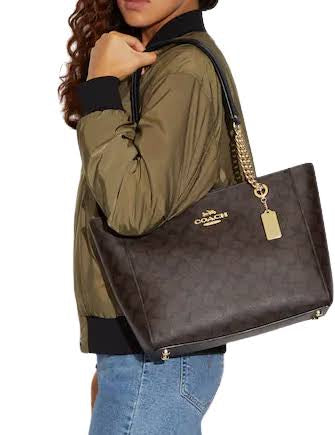 Coach Marlie Tote In Signature Canvas