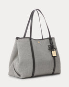 Ralph Lauren Canvas & Leather Large Emerie Tote