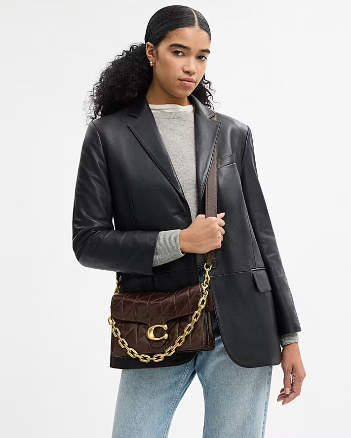 Coach Chain Tabby Shoulder Bag With Quilting